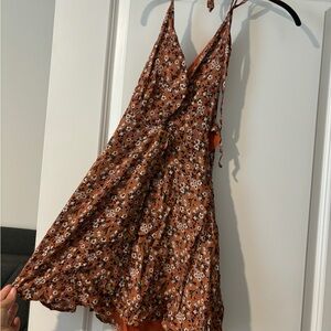 Bonhomia floral rusty orange romper size Small